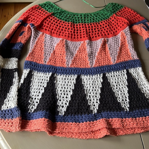 Free People knit print pullover sweater - Picture 5 of 6